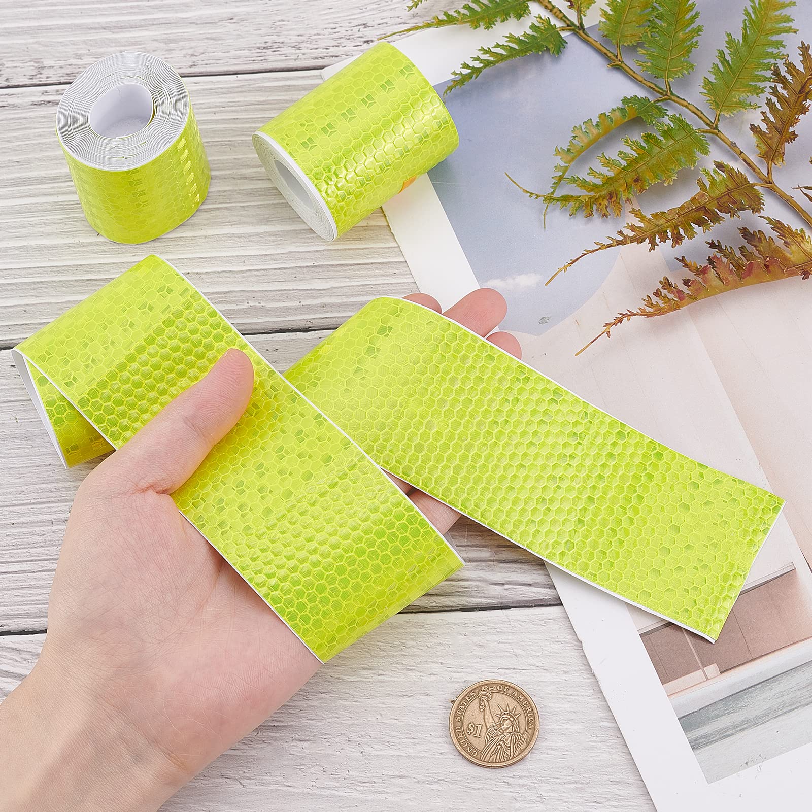 2 Rouleaux De Ruban Réfléchissant Auto-Adhésif, Ruban Néon Ruban D