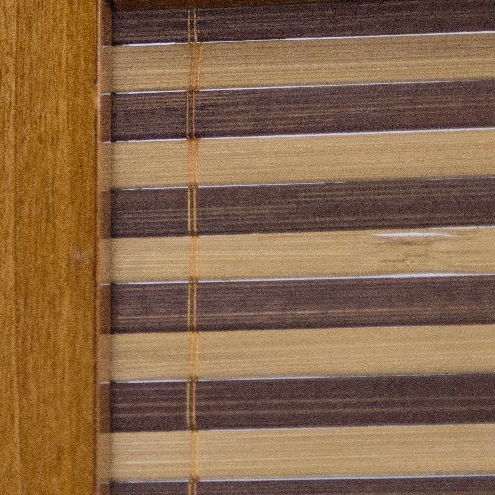 PEGANE Paravent en Bois Brun avec Bambou de 3 pans