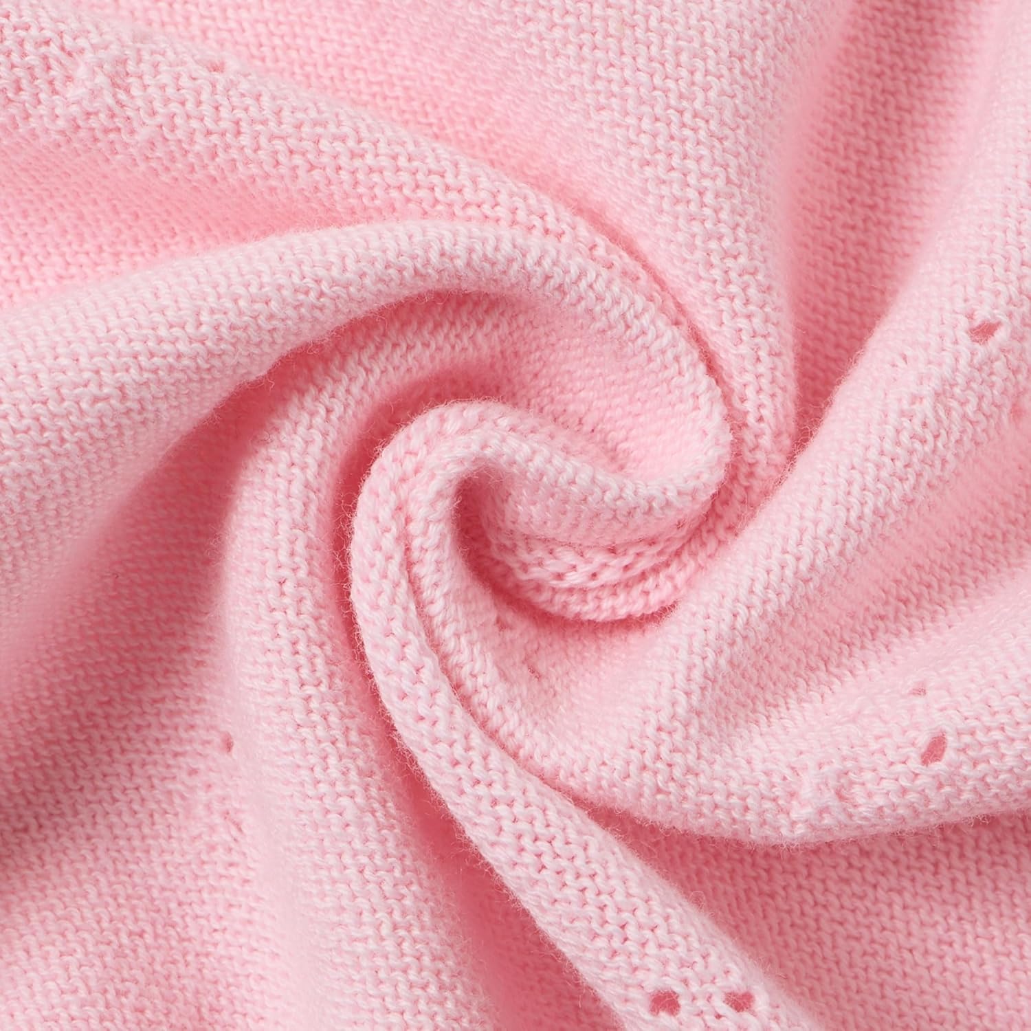 Girls Long Sleeve Cardigan Kids Button Closure Knitted Bolero Shrug Girls Sweaters Tops - Image 4