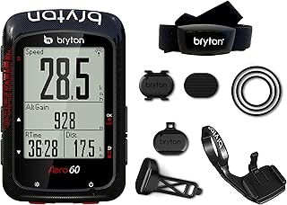 Bryton Aero 60T, Computer GPS Unisex – Adulto, Nero, M