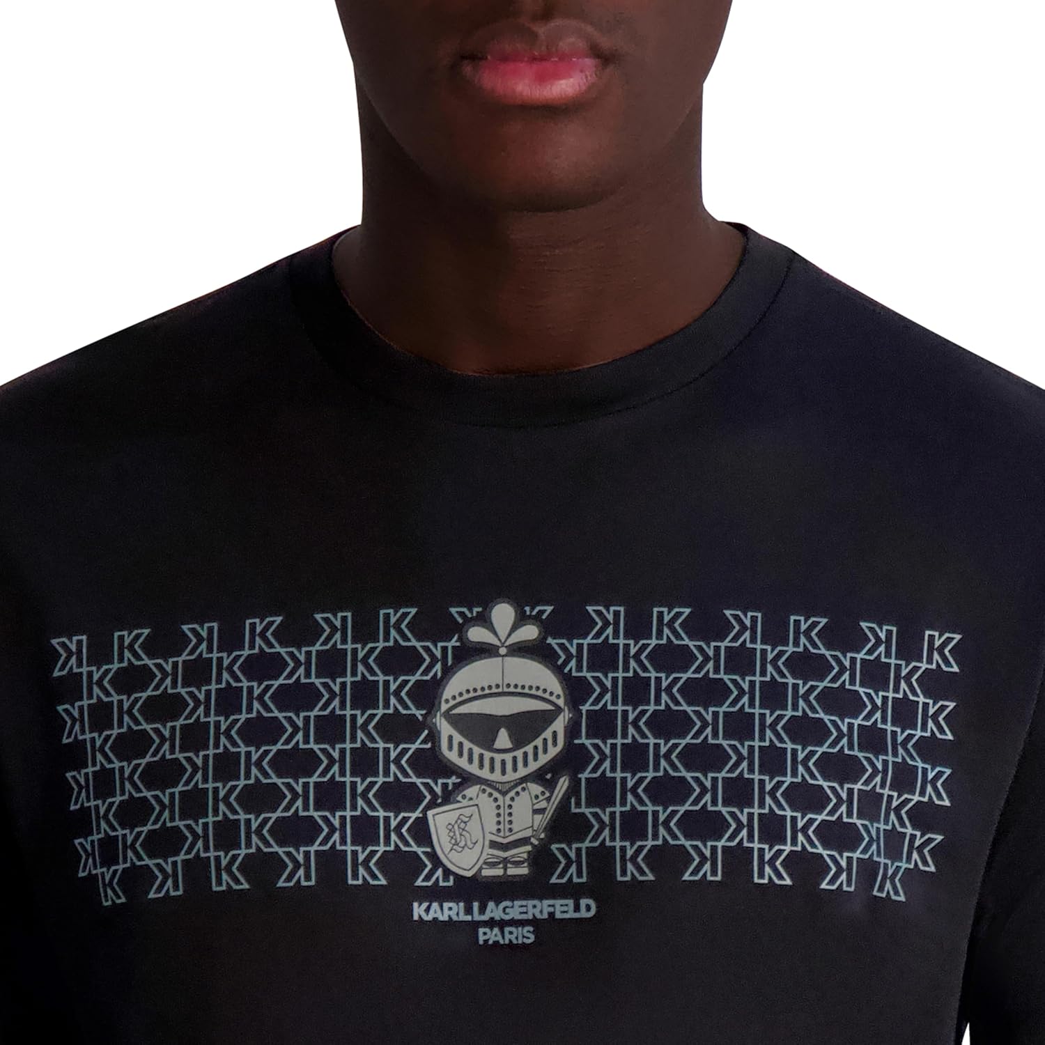 Karl Lagerfeld Mens Short Sleeve Crewneck Knight Karl Graphic Design T-Shirt - Image 5