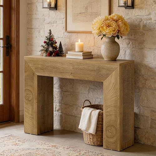 Miniatura 4 de Tribesigns Mesa consola de entrada de 43.3 pulgadas, mesa de sofá de madera de granja detrás del sofá, consola moderna y pequeña con diseño