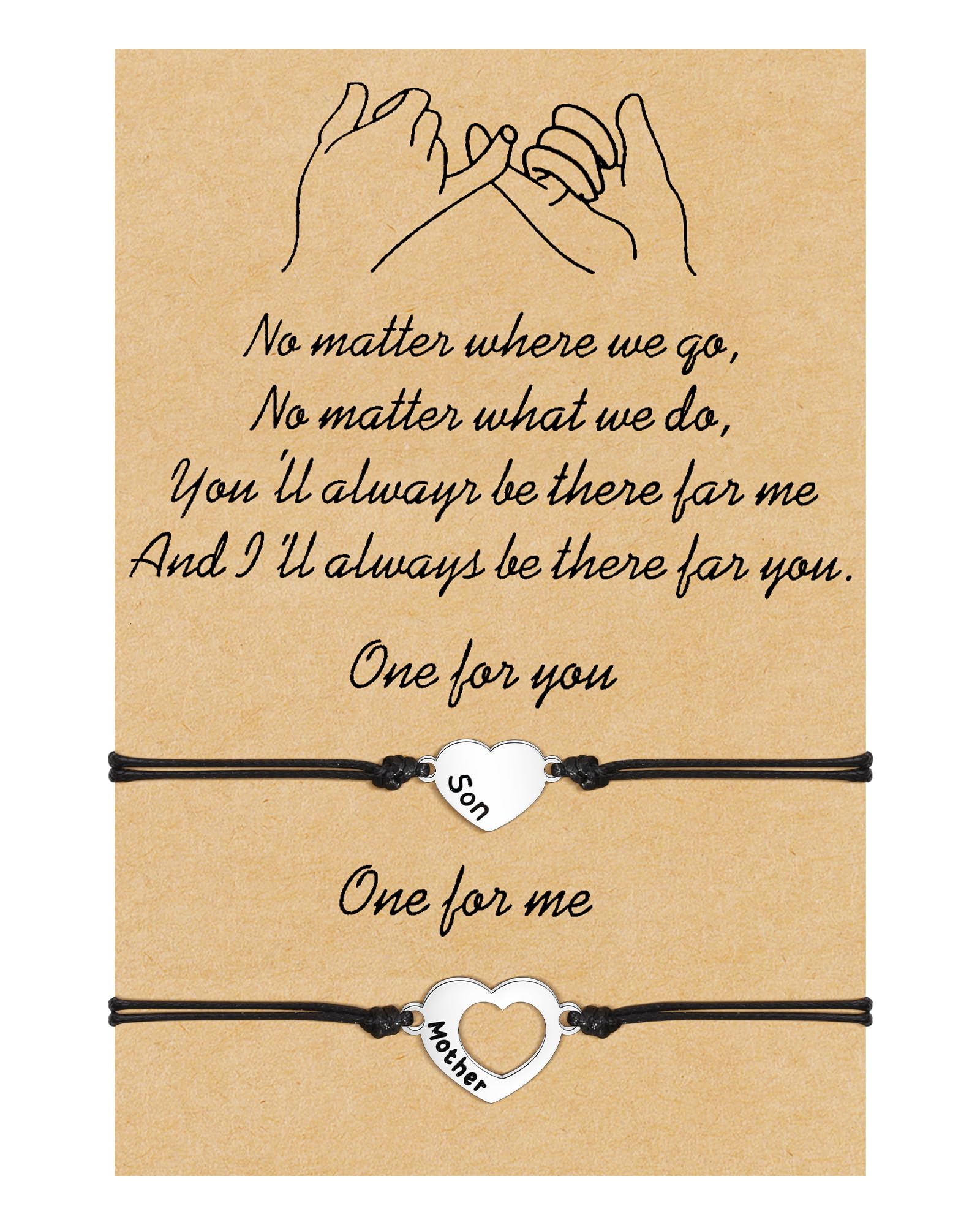 BOCHOI Pinky Promise Distance Matching Bracelets for Couples Best Friend