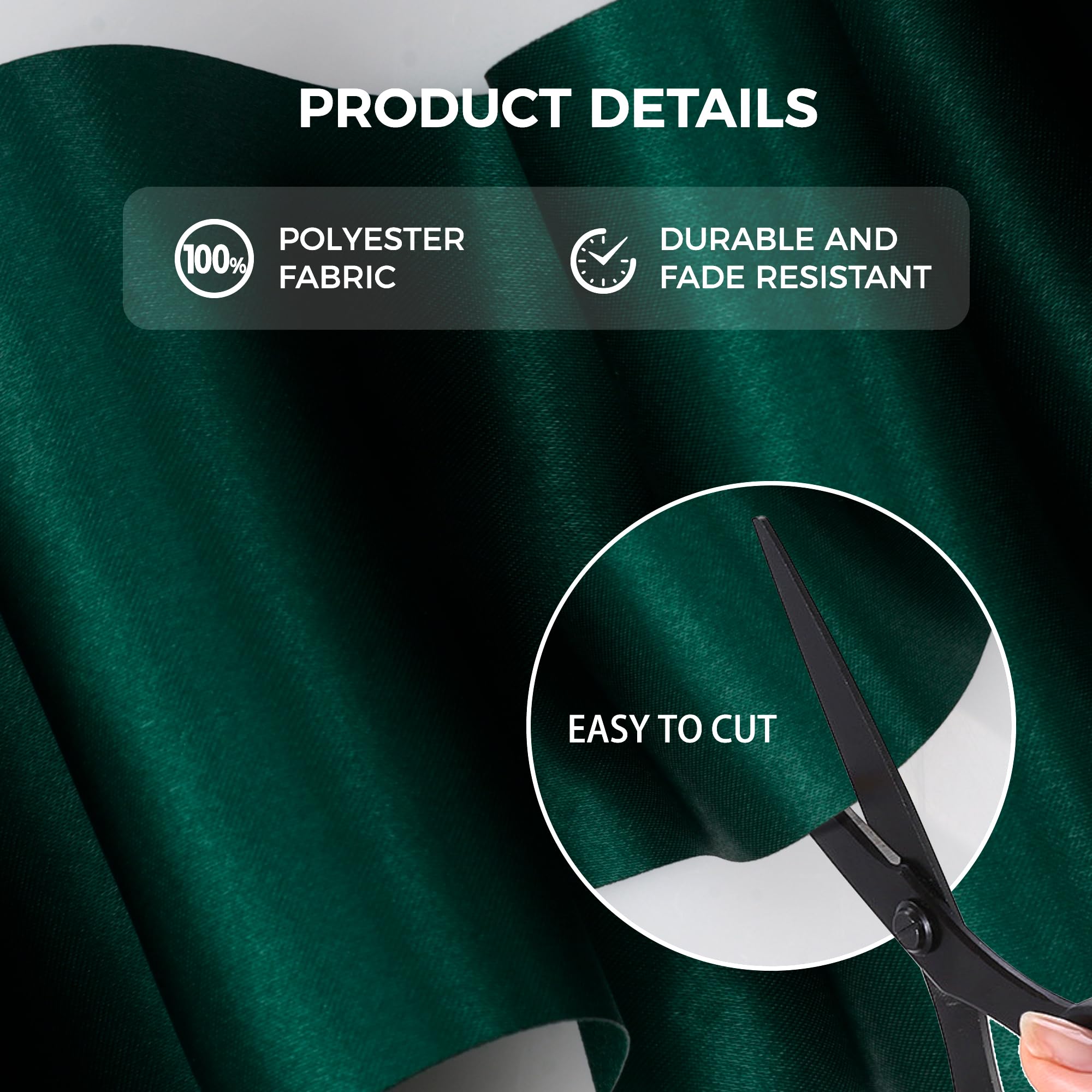 Kryvus Dark Green Satin Ribbon, 100mm x 20M Wide Dark Green Ribbon, Solid Large Ribbons for Cutting Ceremony Grand Opening - Image 3