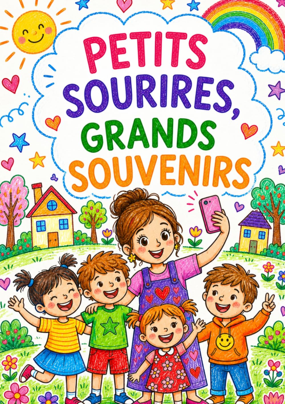 Cadeau Maitresse D'école Fin D'année: Livre de souvenirs à remplir avec des pages dédiées à personnaliser, des messages, des photos et des dessins de tous les élèves