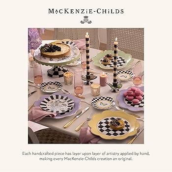 Amazon.com: MACKENZIE-CHILDS Set of 3 Ceramic Canisters, Lidded