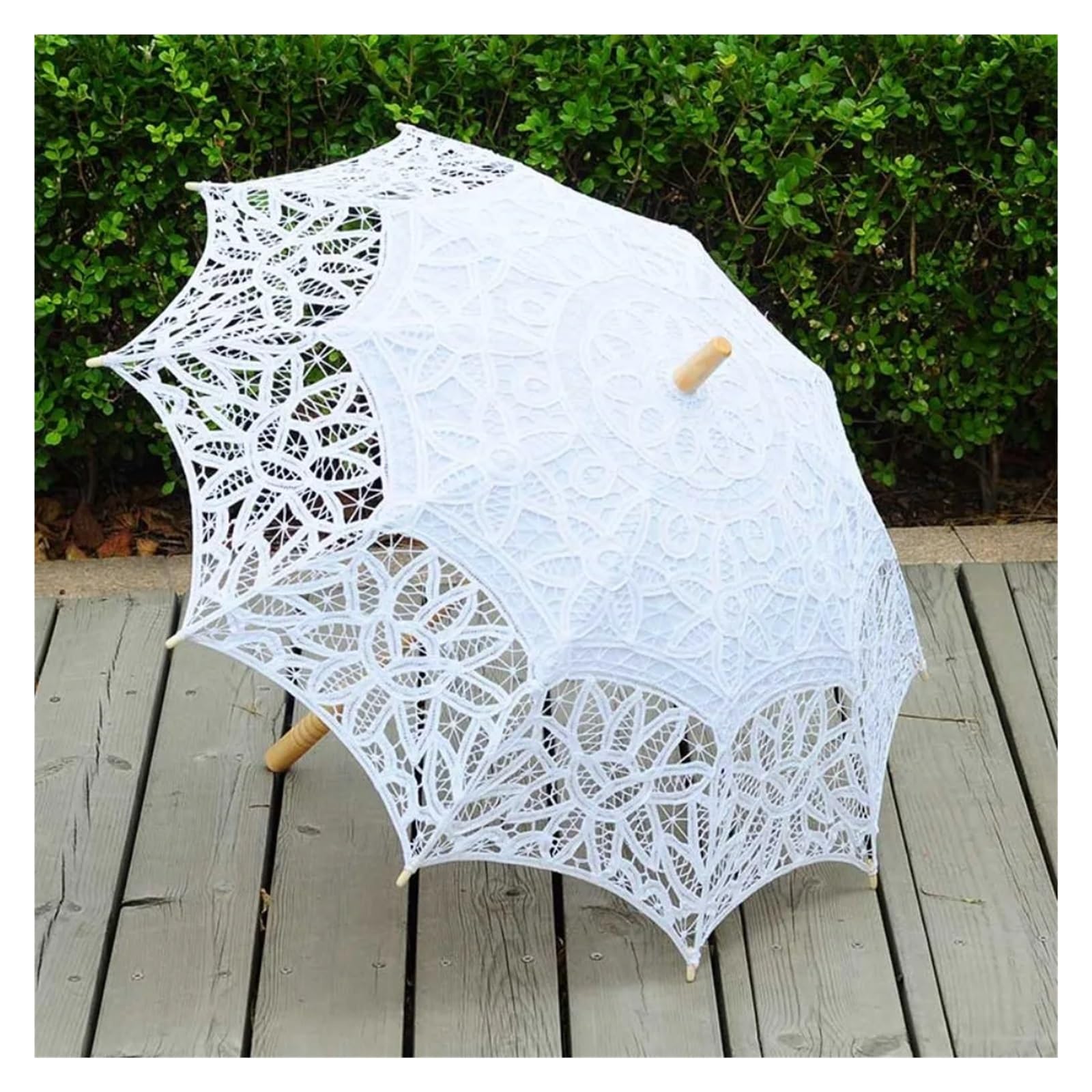Parapluie de mariage en dentelle, parasol à main, Lace Umbrella Wedding Parasol For Bridesmaid Photo Props In White Ivory Black