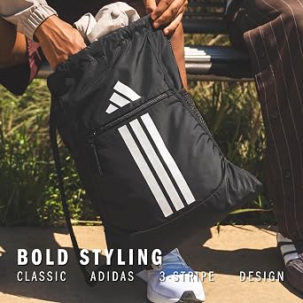 adidas Alliance Sackpack Drawstring Bag | Drawstring Closure, Lightweight, Durable Build, Roomy Compartment, Gym Practice & Game-Day Ready, Locks In Your Phone