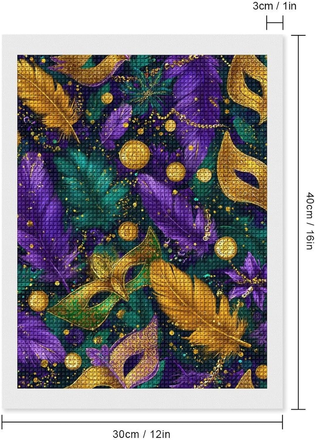 Mardi and Gras Funny DIY 5D Diamond Painting Kits Full Drill Craft for Home Wall Art Decor