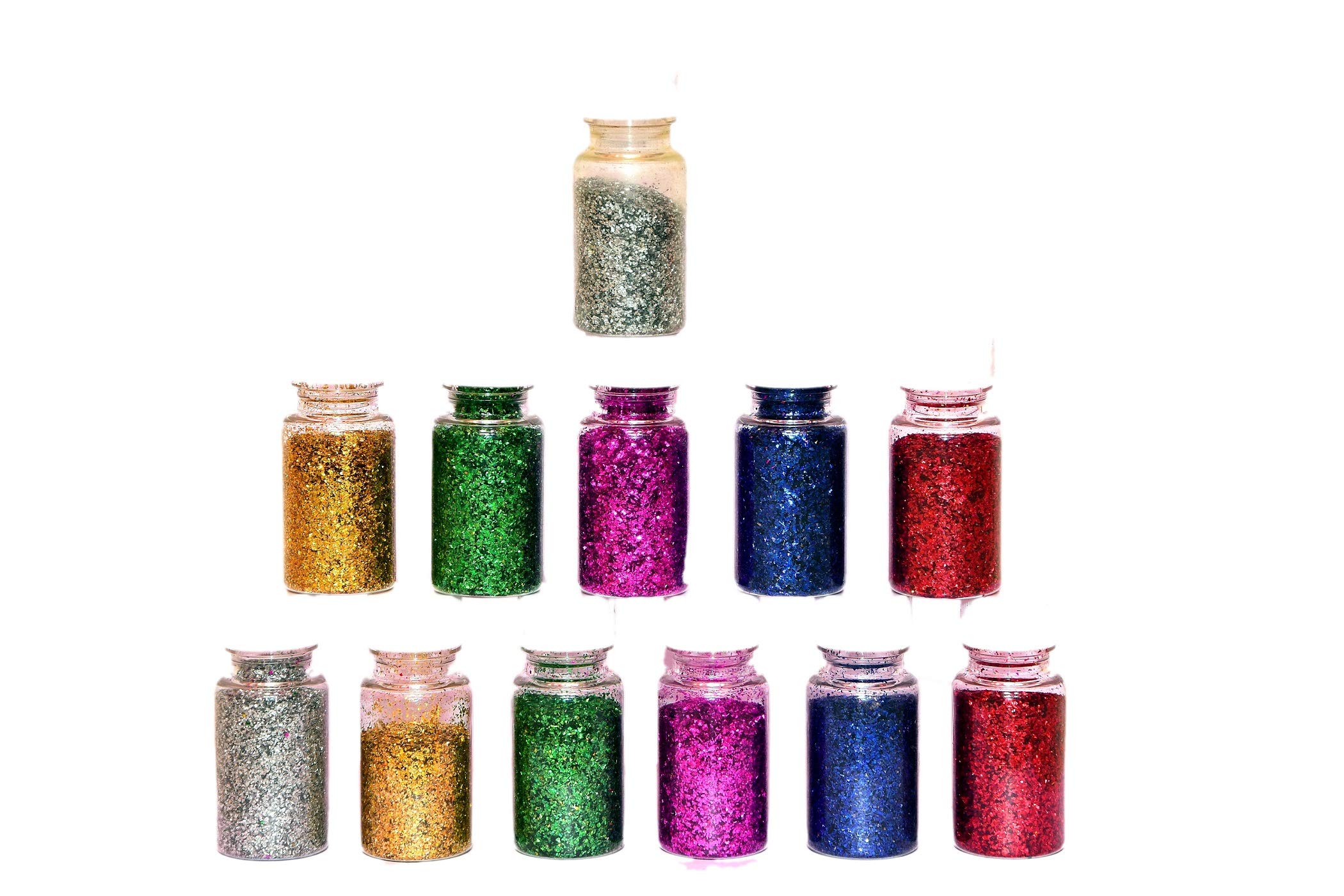 Ciconia Sparkle Dry Glitter for Craft Work Pack of 12 Glitter Powder for Art and Craft, Multicolor Glitter dust for Art and Craft Each 15g-image-15