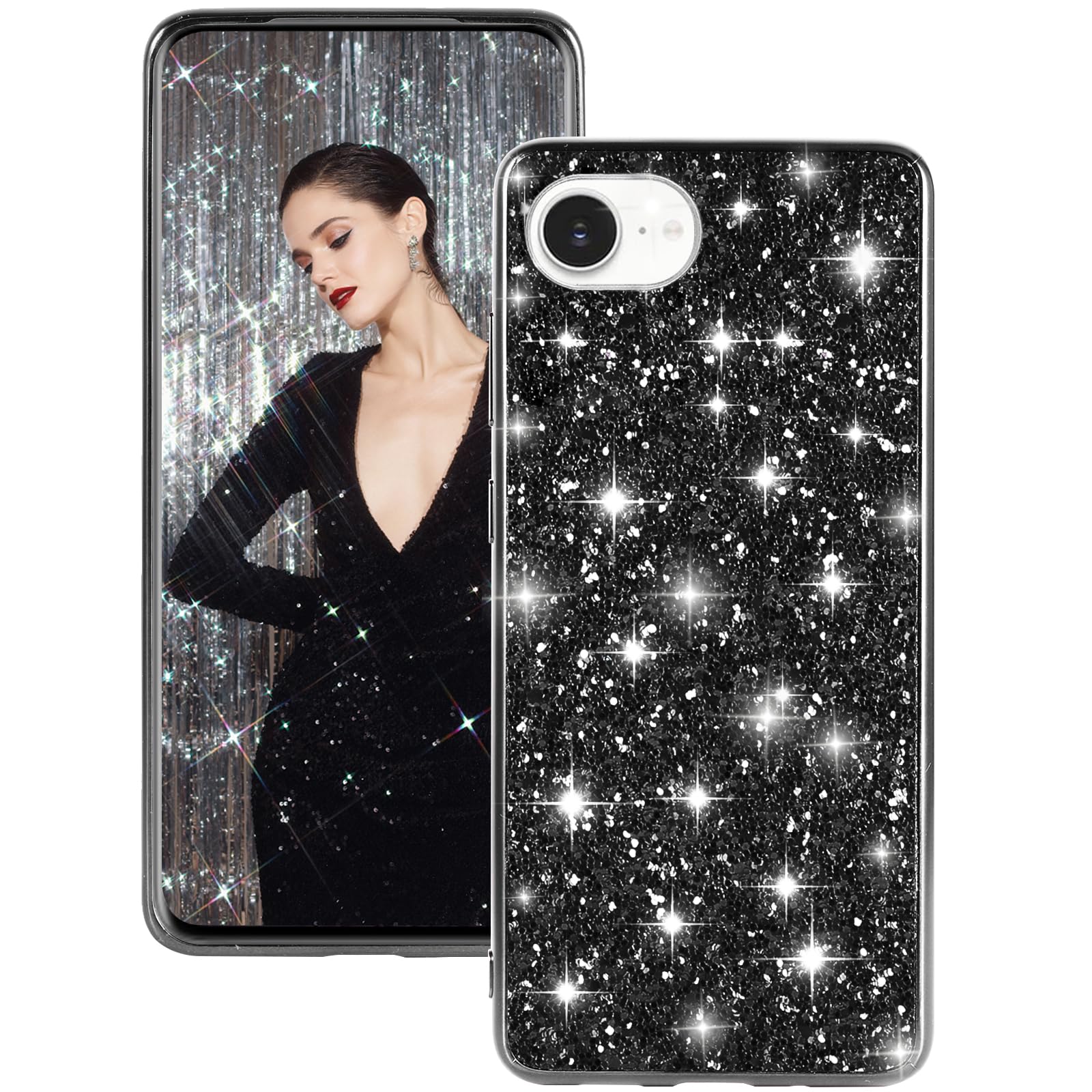 Coque iPhone 16e silicone noir flexible pour iPhone SE 2025, coque originale souple et légère - 8