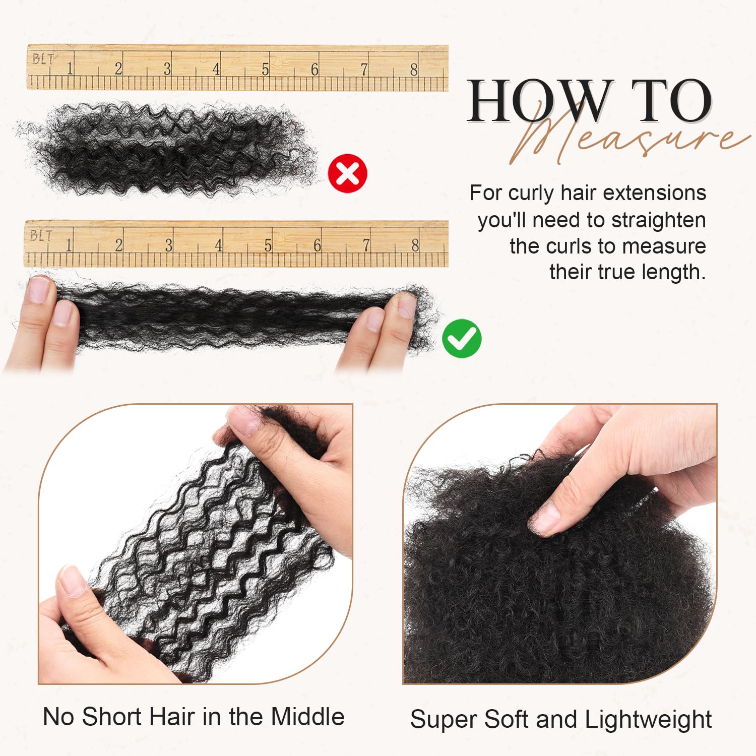 Originea Afro Kinky Bulk Human Hair 20cm 3 Packs Cheveux Naturel Humains Noir