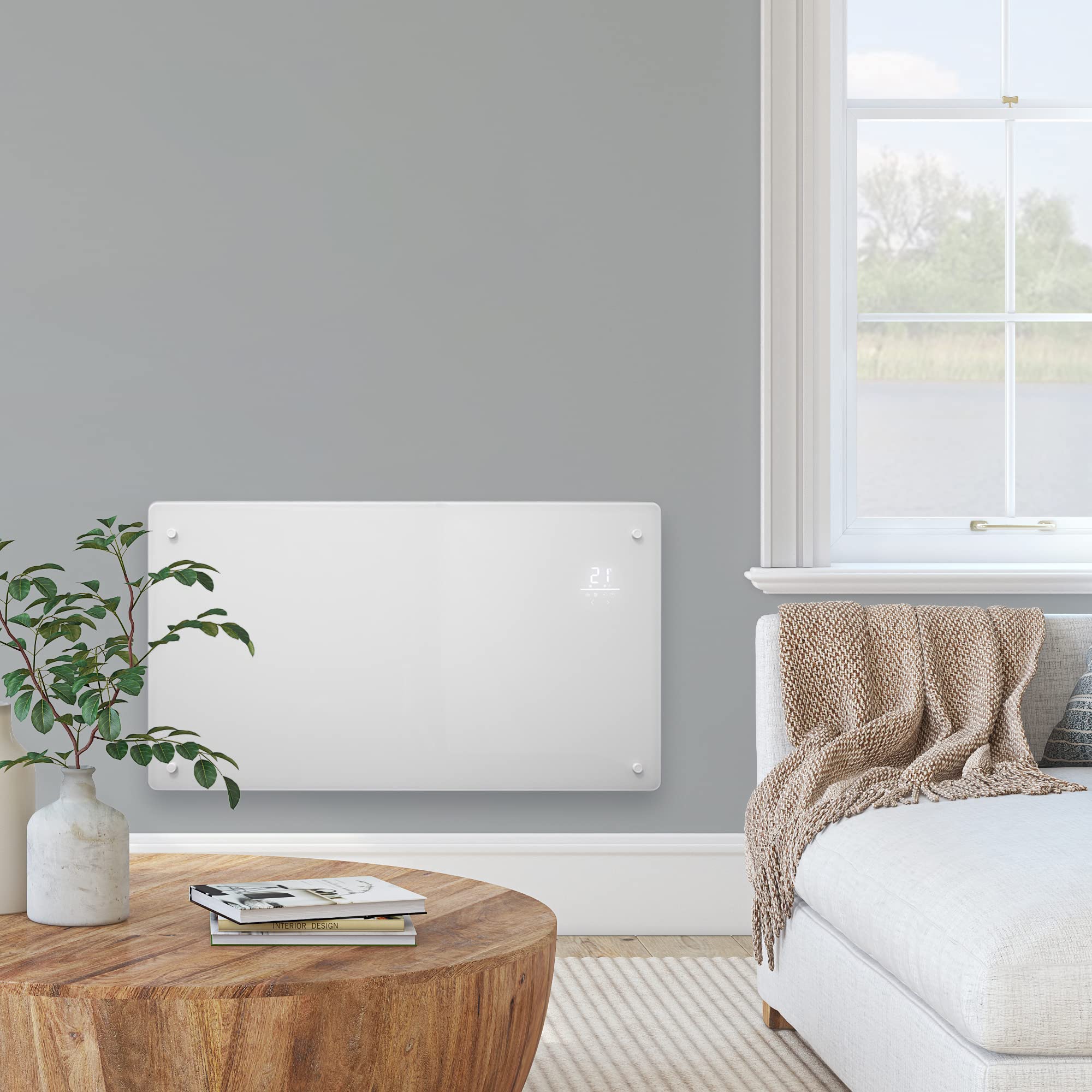 Moda Onyx WiFi Electric Panel Heater Radiator with Voice Control u0026 24/7  Digital Programming - Wall Mountable, Maintenance Free - Wall Bracket  Included - 2000w White : Amazon.co.uk: DIY u0026 Tools