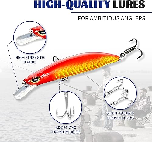Miniatura 9 de OSP - Coleciones de señuelos de agua dulce y salina  Stripers, GT, contrabajo de boca grande, Smallies, lucio, almizclado, popper de agua superior,