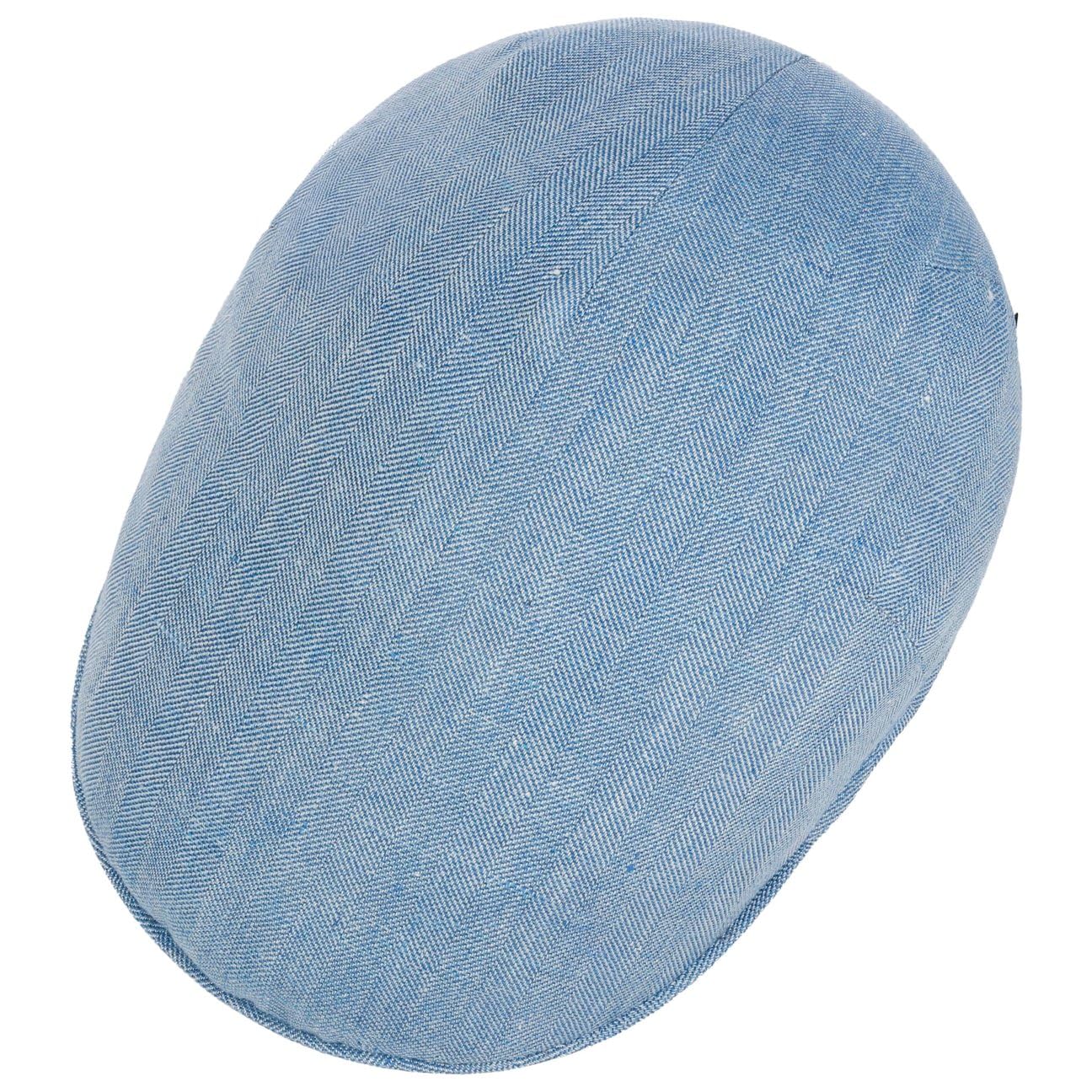 Borsalino Parigi płaska czapka męska – Made in Italy Cap z ekranem, podszewką, podszewka wiosna-lato – 56 cm, jasnoniebieska