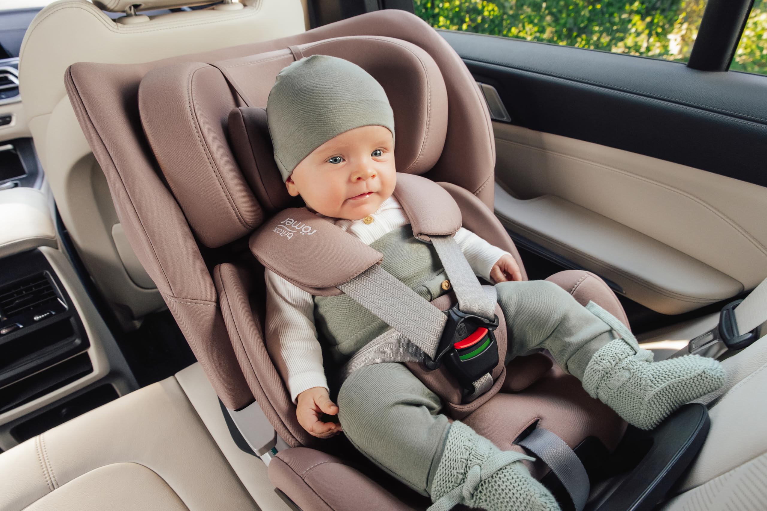 Seggiolino auto Britax Römer RIDER, per bambini da 40 a 125 cm (i-Size) con ISOFIX e gamba di supporto, nascita - 7 anni, Midnight Grey