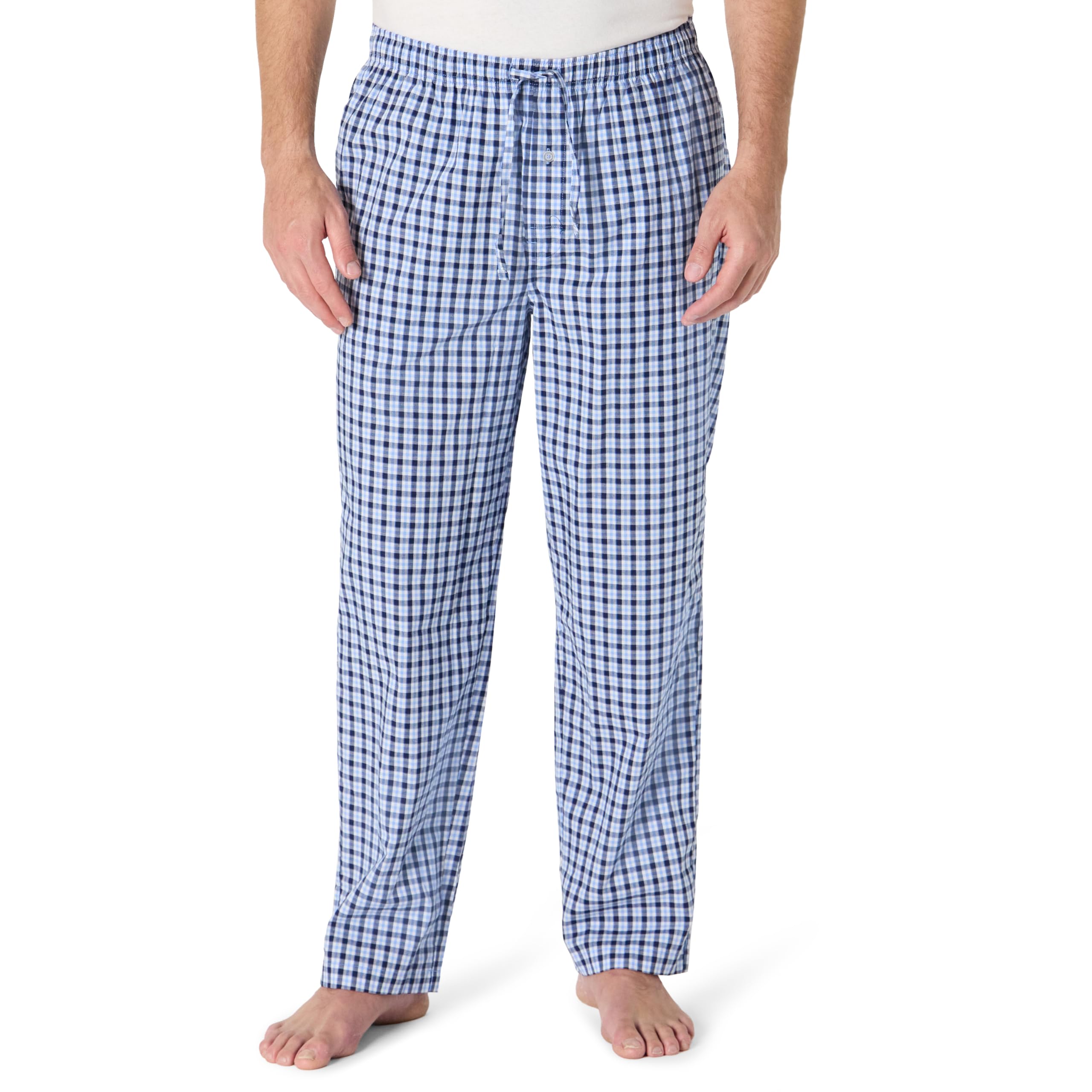 Amazon Essentials Mens Straight-Fit Woven Pajama Pant with Pockets