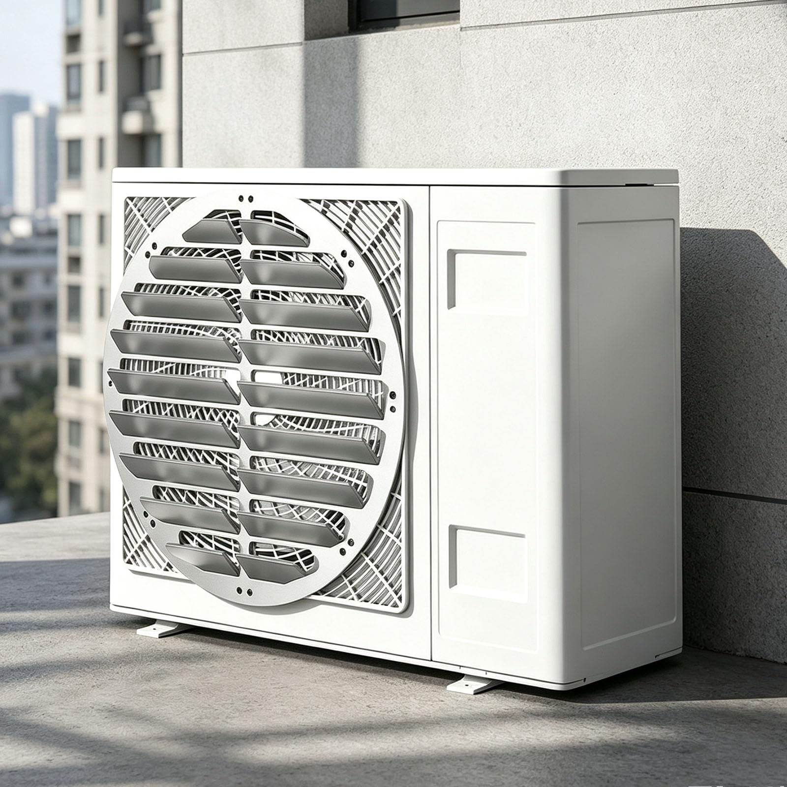 Deflettore antivento per unità esterna del condizionatore,Schermo direzionale dell'aria del condensatore del regolabile,Copertura di ventilazione esterna del condizionatore in acciaio inossidabile |