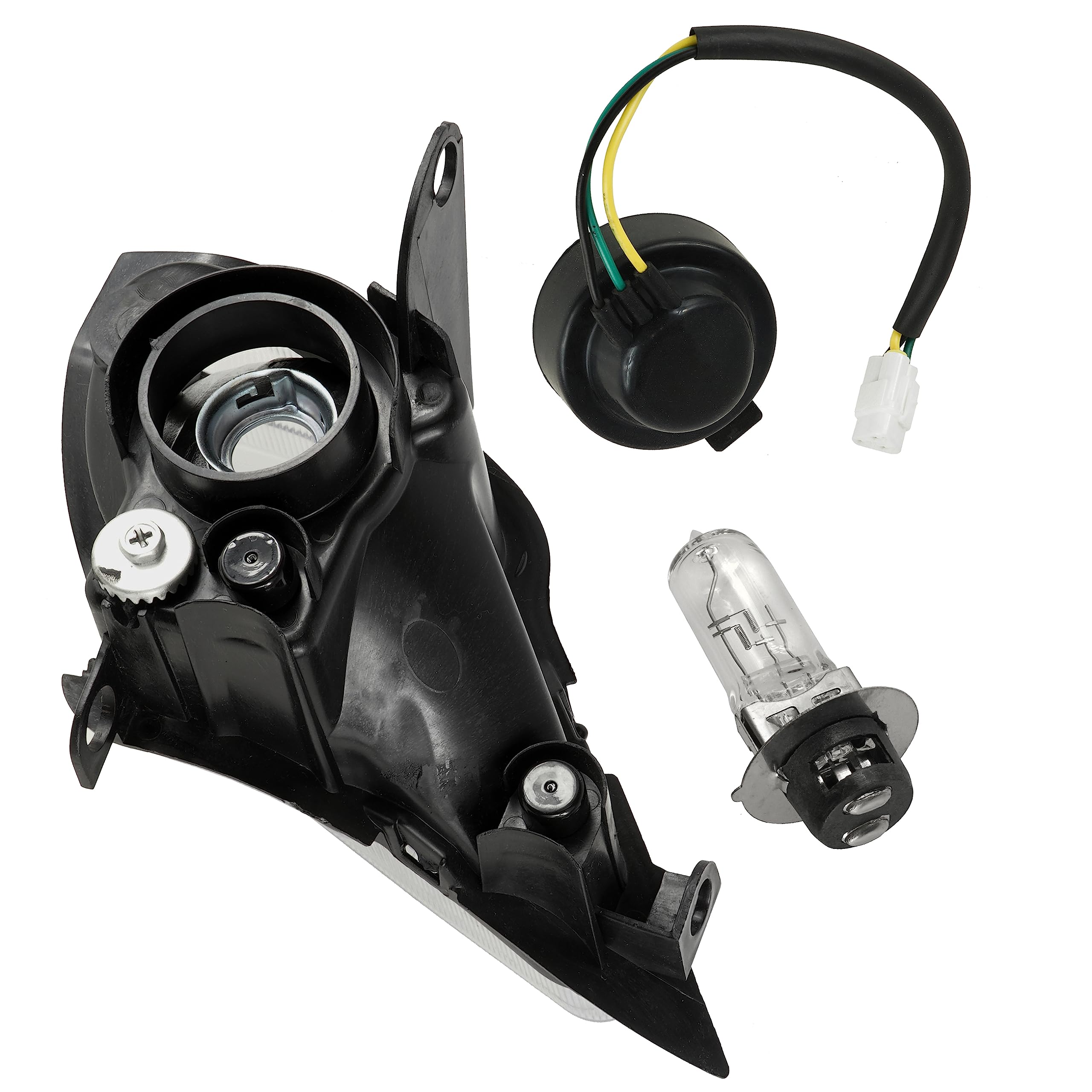 Caltric Left & Right Headlight Assembly Kit For Yamaha Rhino 700 YXR700 (2008-2013) | Halogen Bulbs Included