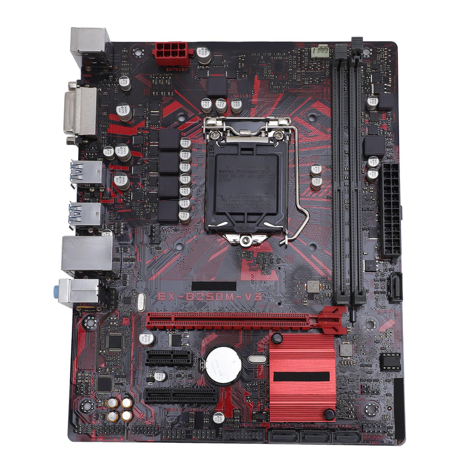 Scheda Madre B250M V3, M ATX 2 DDR4 DIMM Slot per LGA 1151 7a 6 ° Gen per Core I7 I5 I3 I3 14nm Processore CPU Supporto Scheda Madre Supporto a 2 Canali DDR4 2400MHz Pci E 3.0