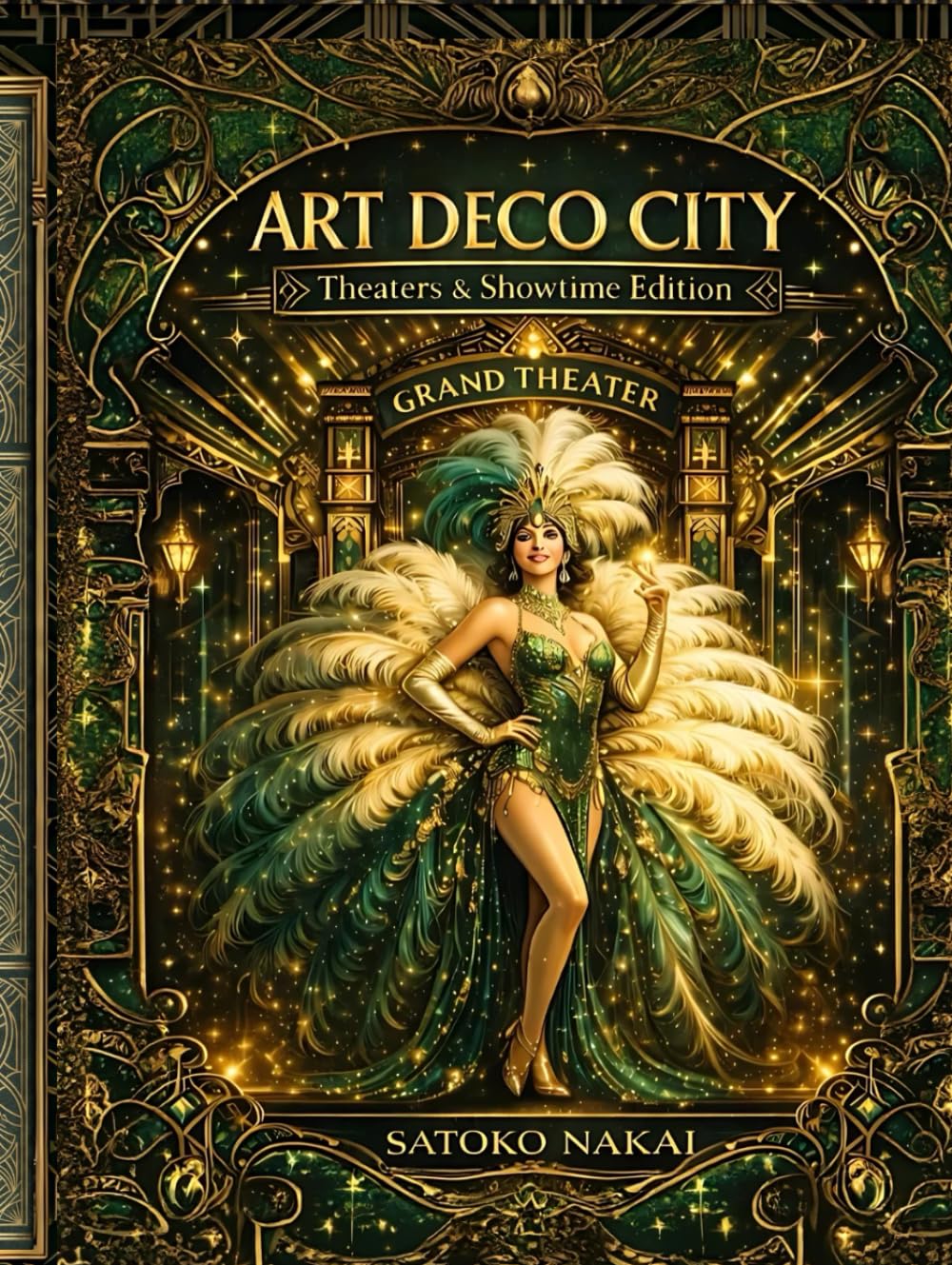 ART DECO CITY: Theaters & Showtime Edition Coloring Book: Vintage Theater Architecture, Glamorous Showgirls & Art Deco Line Art for Relaxing Coloring (Art Deco City Coloring Book Series)