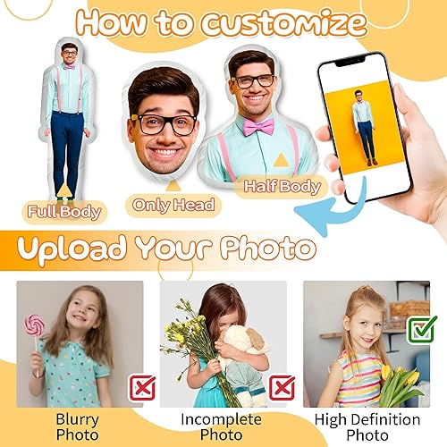 Miniatura 3 de Easycosy Almohada de fotos personalizada, regalos divertidos, almohada personalizada para mascotas con forma de imagen de tu perro, gato, regalos de