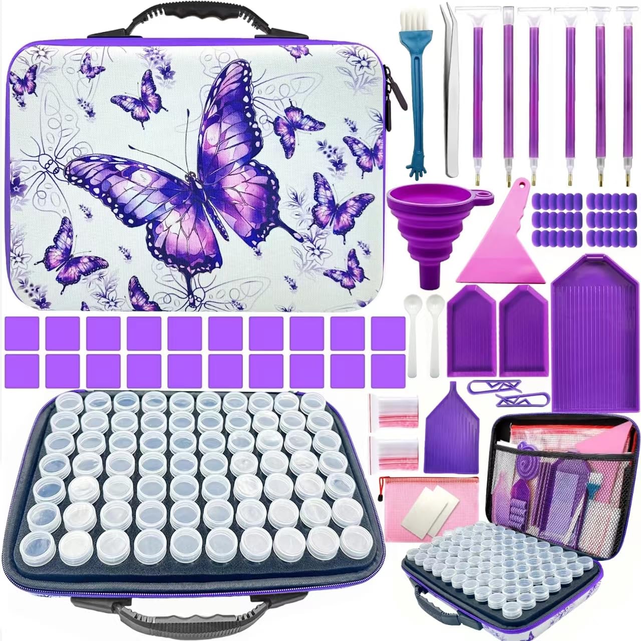 KoKoBin Lot de 3 lunettes de lecture rondes surdimensionnées pour femme, homme, anti-lumière bleue, ordinateur, fermeture éclair à ressort, lecteur noir noir rose bleu violet, 1.00 KoKoBin Lot de 3 lunettes de lecture rondes surdimensionnées pour femme, homme, anti-lumière bleue, ordinateur, fermeture éclair à ressort, lecteur noir noir rose bleu violet, 1.00