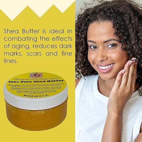 Miniatura 7 de RA COSMETICS Manteca de karité africana 100% pura, 8 onzas, amarilla a prueba de fugas