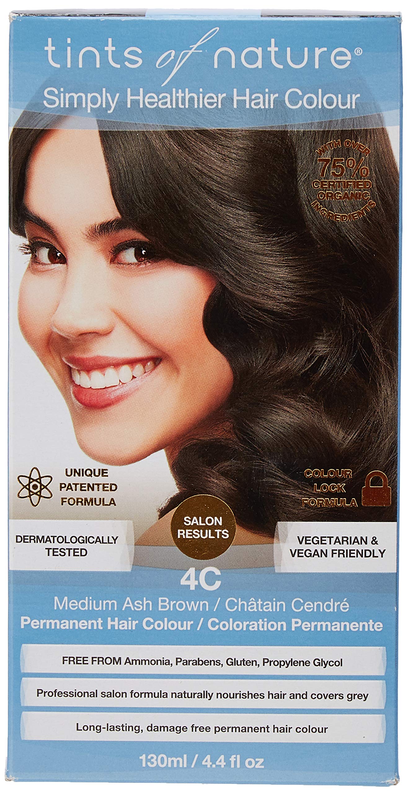 Tints Of Nature 4c Medium Ash Brown Permanent Hair Dye A Cool