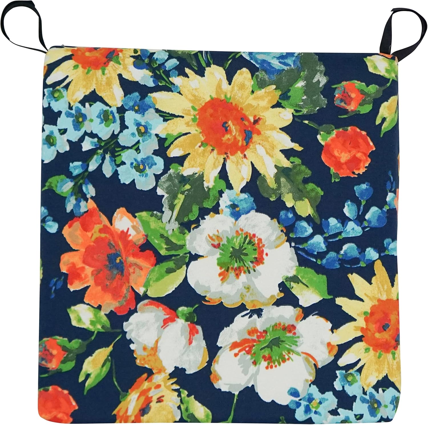 Blazing Needles Indoor/Outdoor Chair Cushion, 16 x 16, Alfinia Fresco Caspian 2 Count