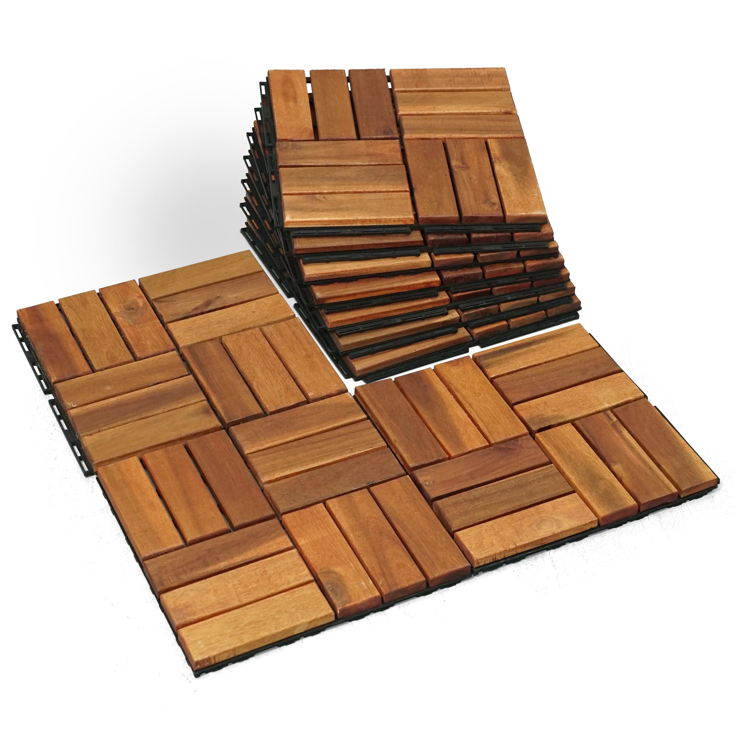 Amazon.com: Megsu Wood Interlocking Deck Tiles - 12