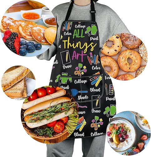 Miniatura 6 de G2TUP Regalo para amantes del arte, delantal de arte con profesor de arte, artista, pintor, regalo, regalo de apreciador de arte