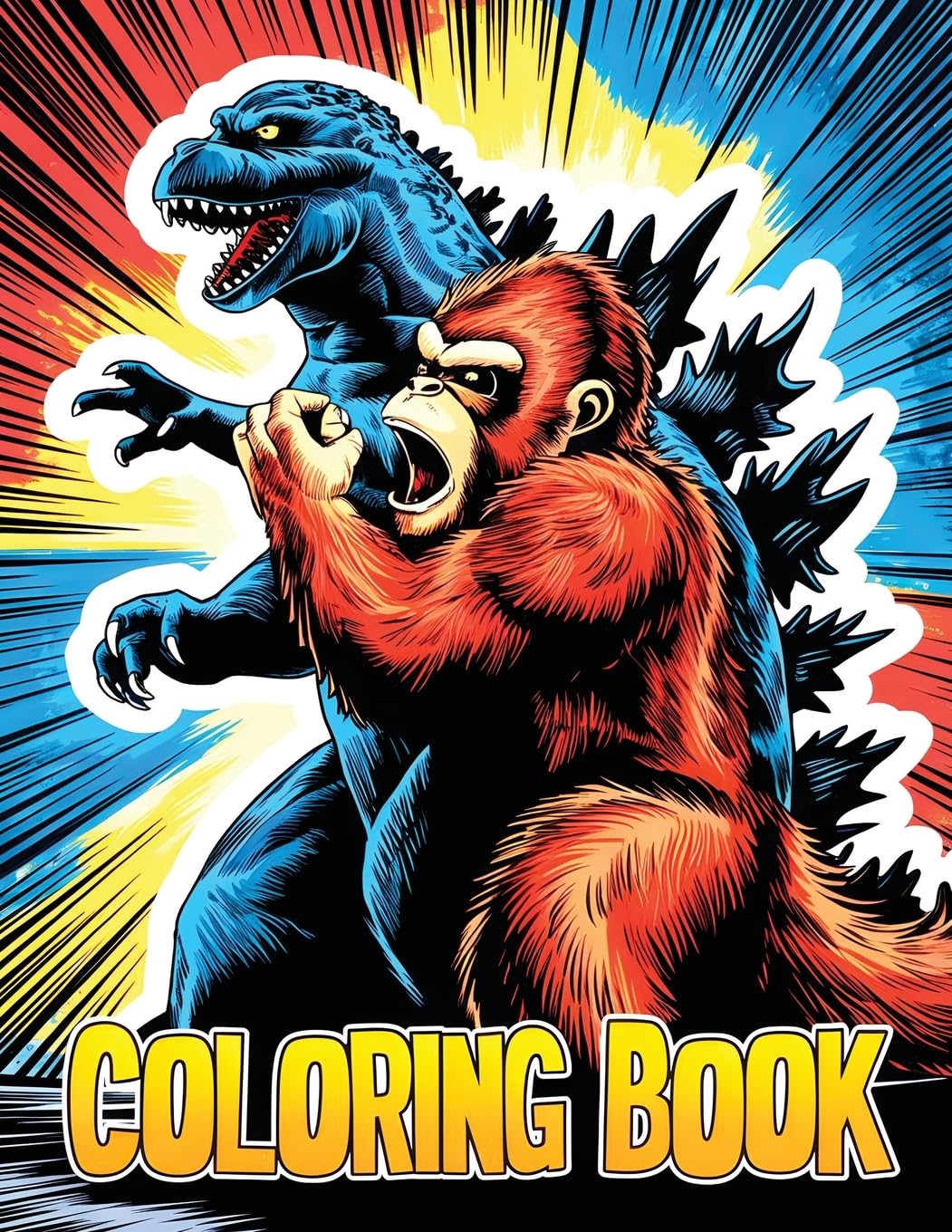 Godzilla vs King Kong Coloring book: Easy and Fun Coloring Pages for ...