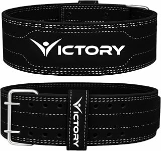 VICTORY Genuine Leather Weight Lifting Gym Belt Back Support Power Lifting Belt for Men and Women | Unisex | Adjustable Bu... Price In India
