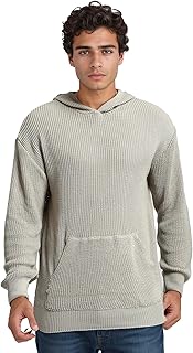 Ravin mens Knitted Long Sleeves Winter Pullover - Beige Men Pullover