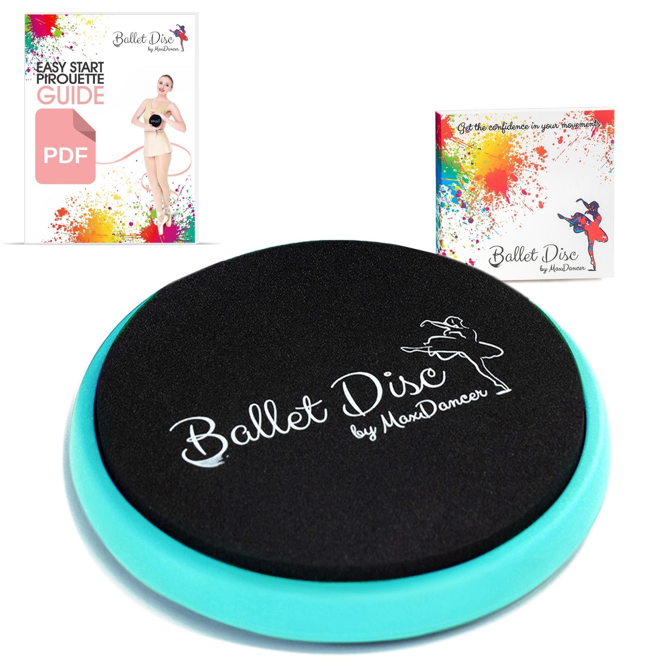 Ballet Turning Disc for Dancers, Gymnastics and Ice Skaters. Portable Turn Board for Dancing on Releve. Make Your Turns, Pirouette and Balance Better (Sky Blue Without a Carrying Bag)
