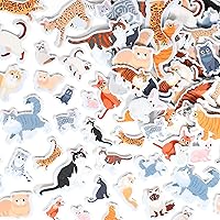 Vista 1 de READY 2 LEARN Calcomanías de espuma – Gatos – Paquete de 160 – Calcomanías autoadhesivas para niños – Calcomanías 3D de gato hinchado para laptops