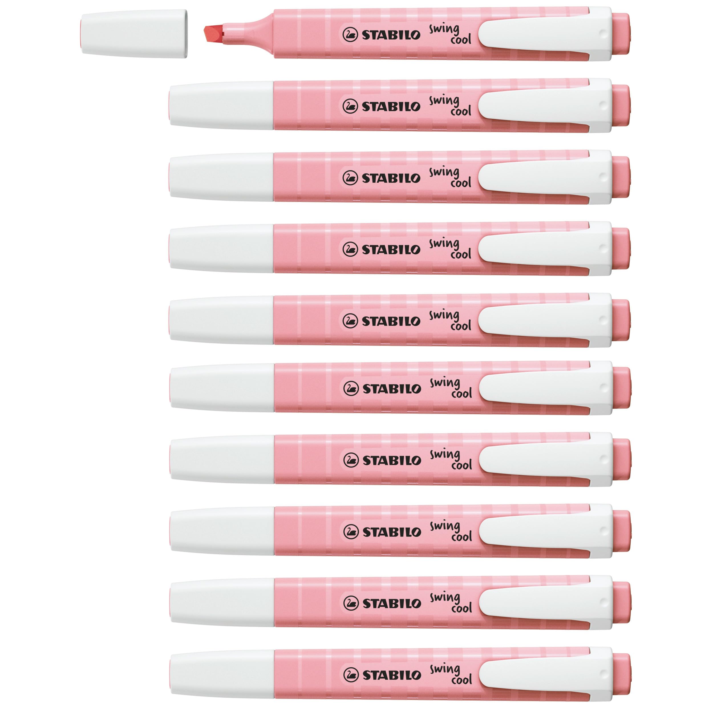 STABILOHighlighter - Swing Cool Pastel Box of 10 Pink Blush