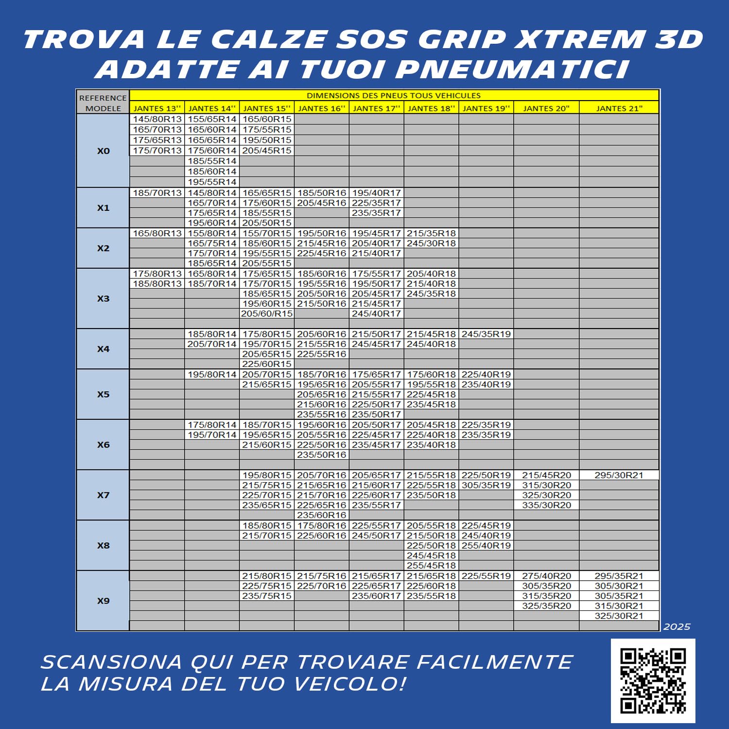Michelin SOS Grip Xtrem 3D Calze Neve X8 Tessili Sport Tecnologia 3D EU