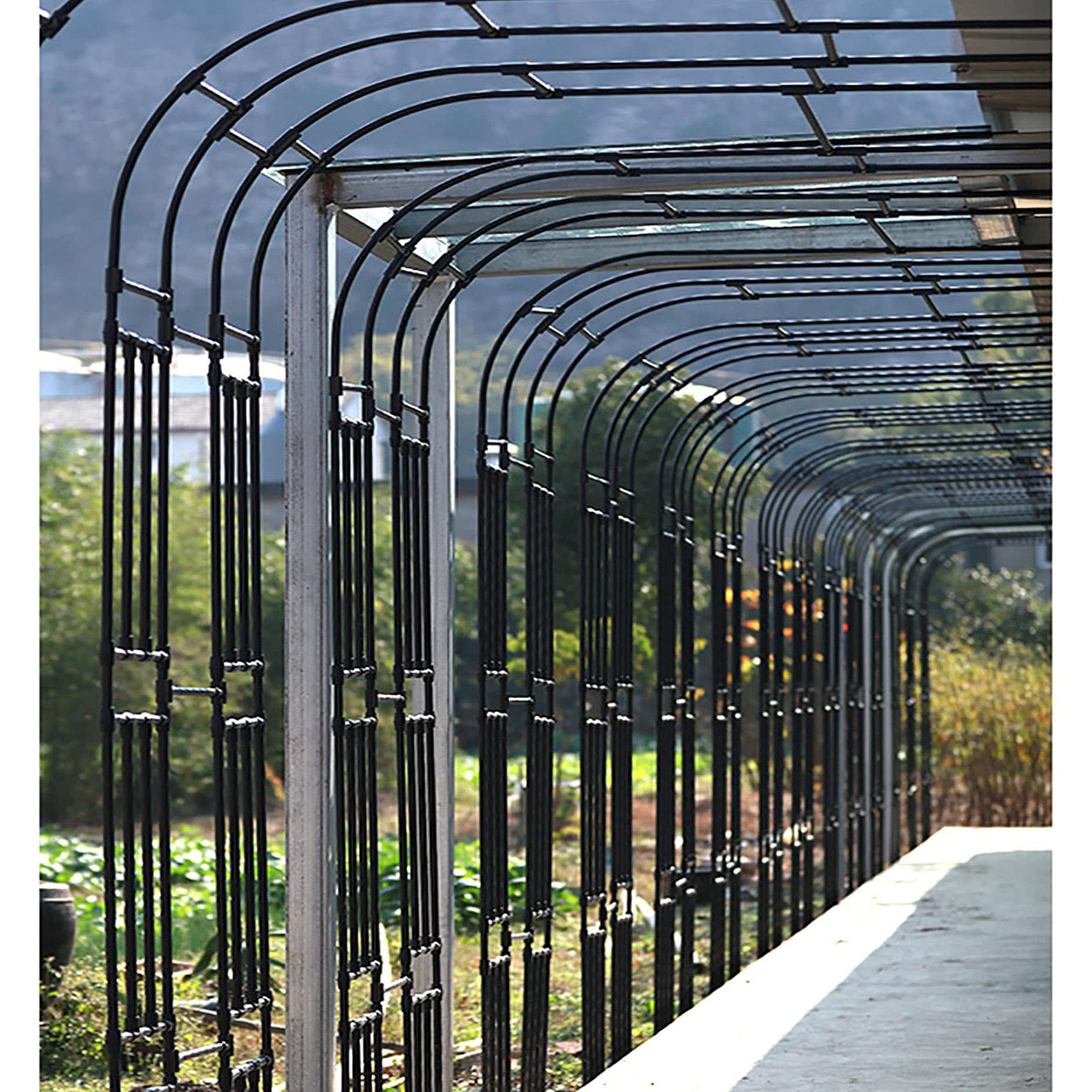 Arcade de rosiers,Arche Jardin,Pergola Plantes Grimpantes,Support Plante grimpante Exterieur,HxlxP 230 x 185 x 60 cm,Noir