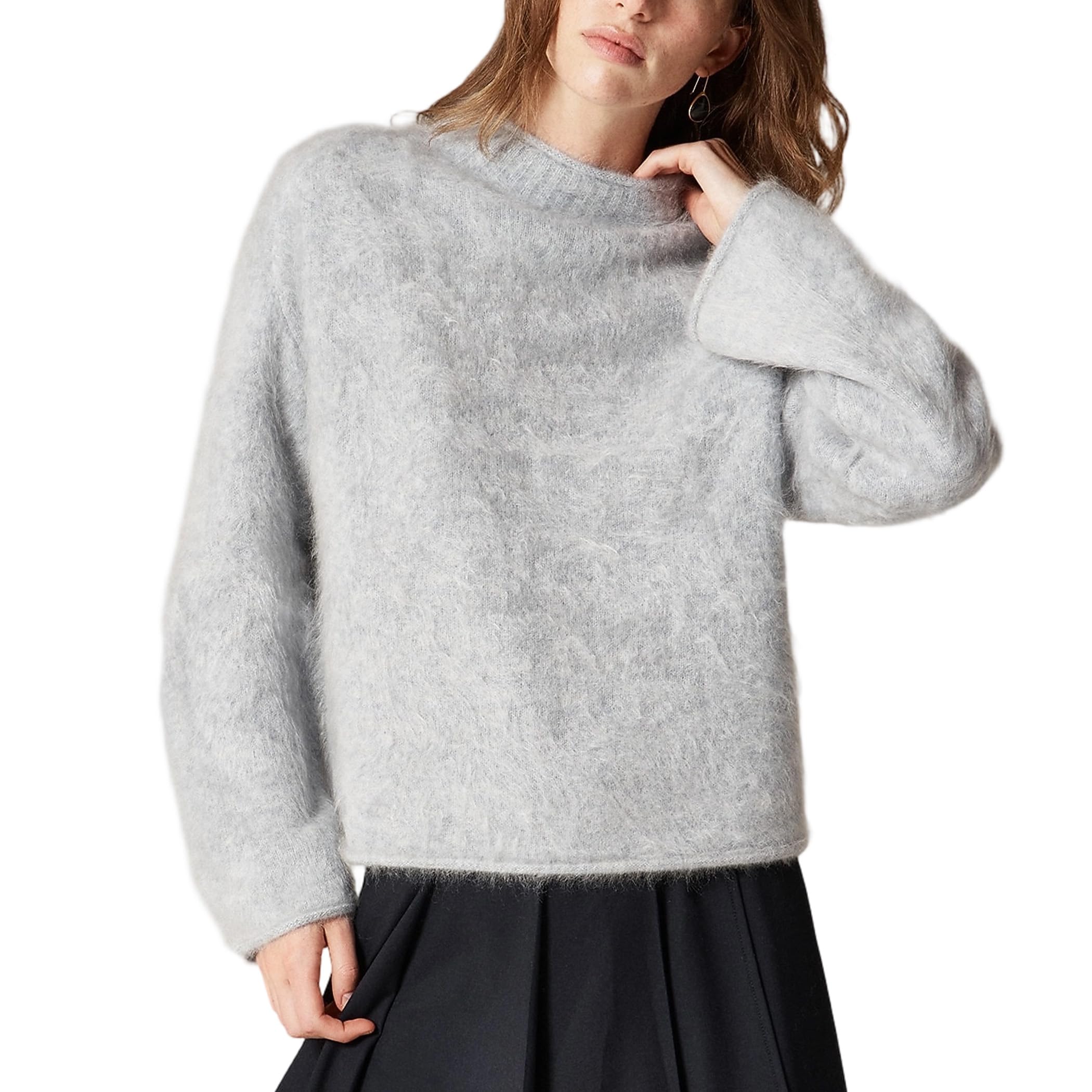 Womens Oversized Roll Neck Sweater Long Sleeve Chunky Knit Pullover Cozy Fall Winter Tops Casual Loose Knitwear