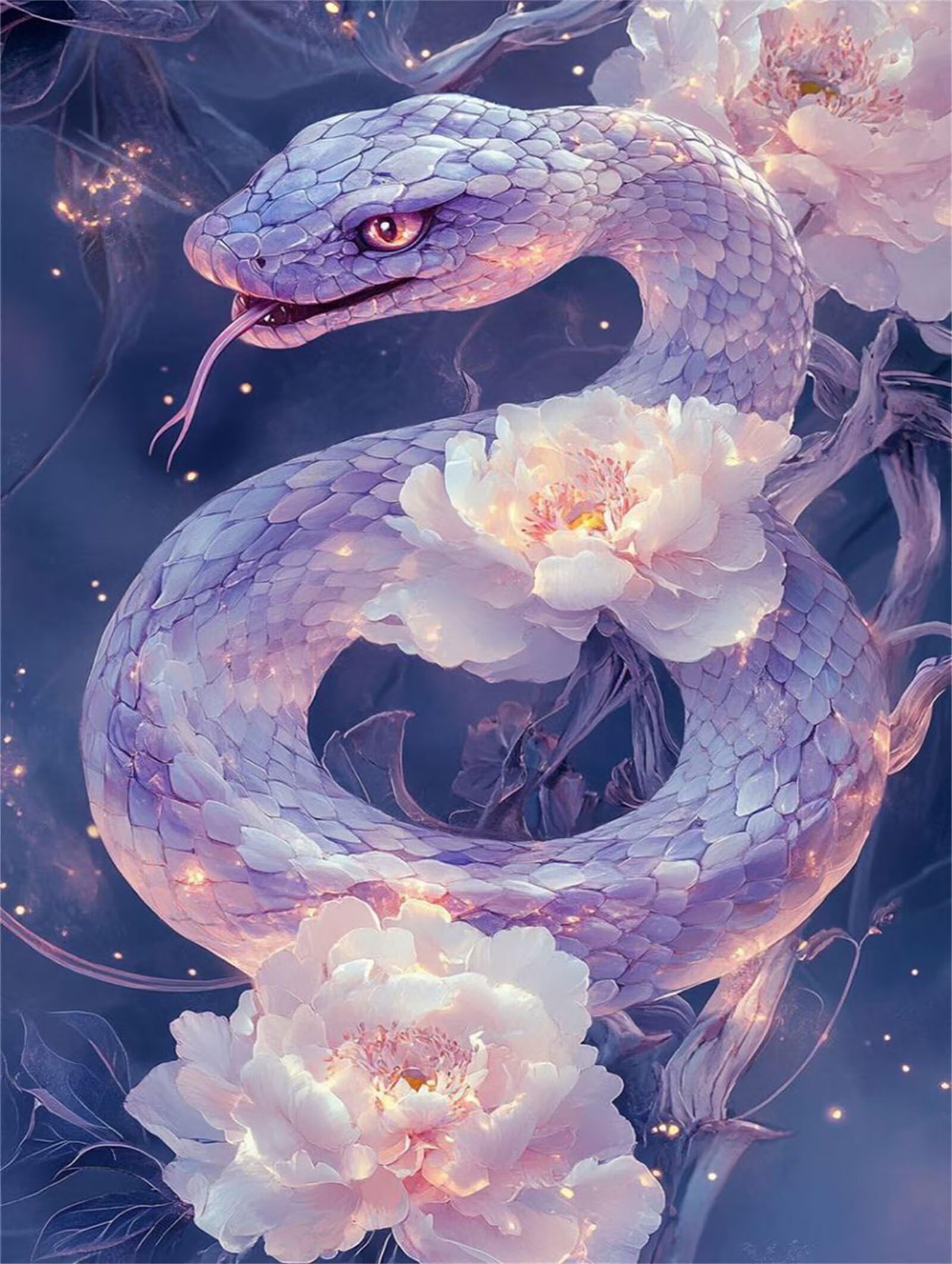 Puzzle 4000 Piezas Adultos Serpiente peonía, Rompecabezas Adultos Dificil 141x87cm, Estimula la Concentración y Antiestrés, Juego de Habilidad para Toda la Familia