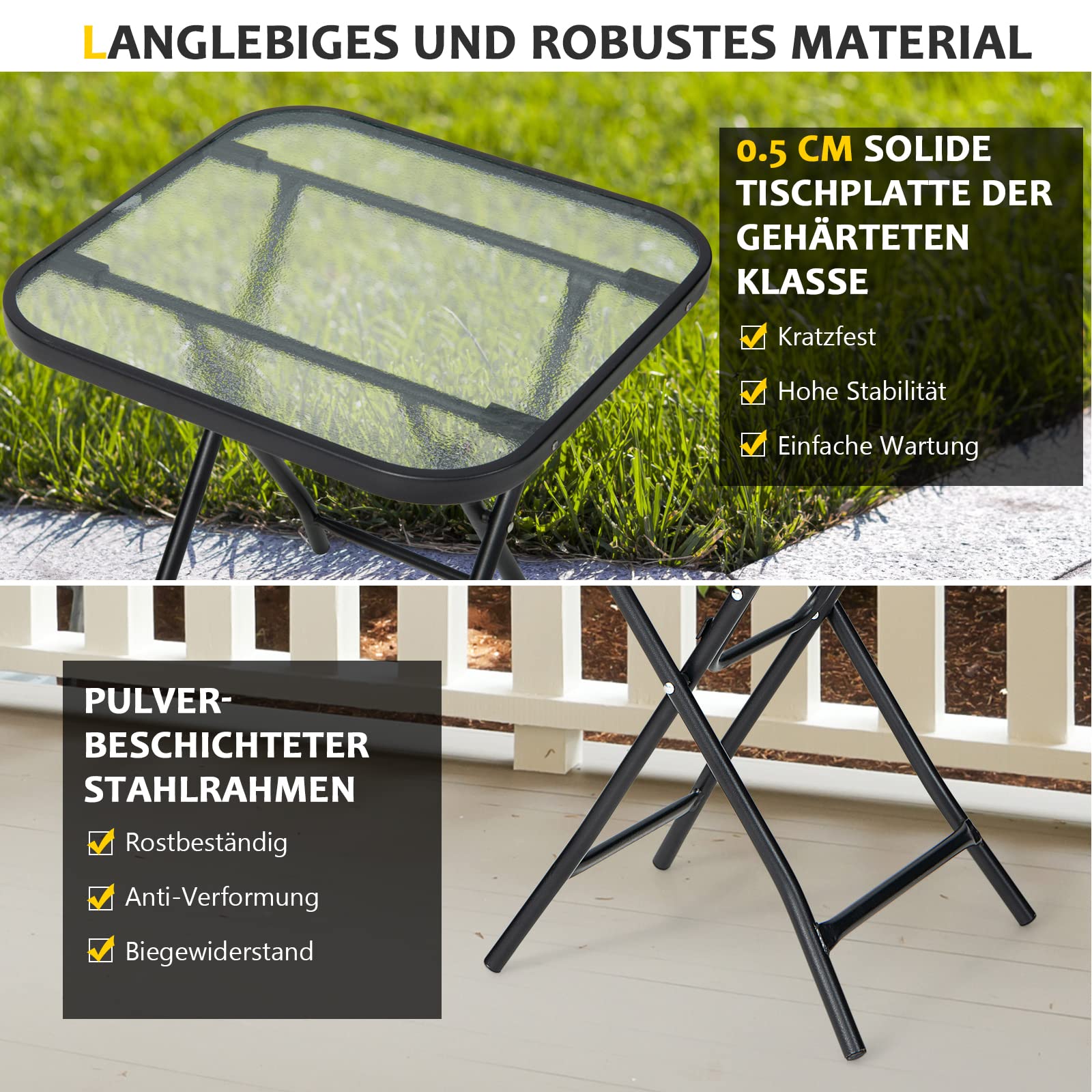 Buitentafels-Tuintafel Brons 53x53x53 cm Gegoten Aluminium