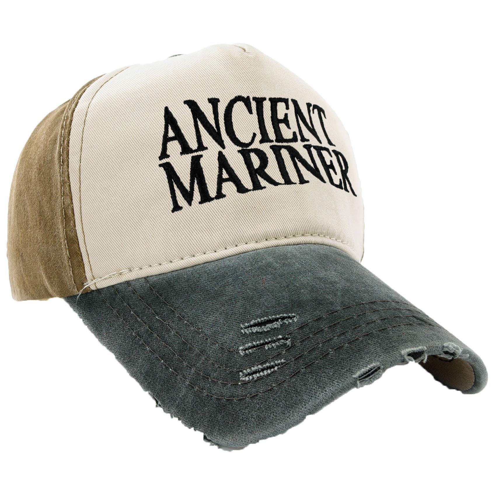 MFAZ Morefaz Ltd Baseball Cap Boating Hat Captain Army Yacht Military Drunk Sailor,Mariner,Galley Slave,Old See Dog (Ancient Mariner Graphite Peak)