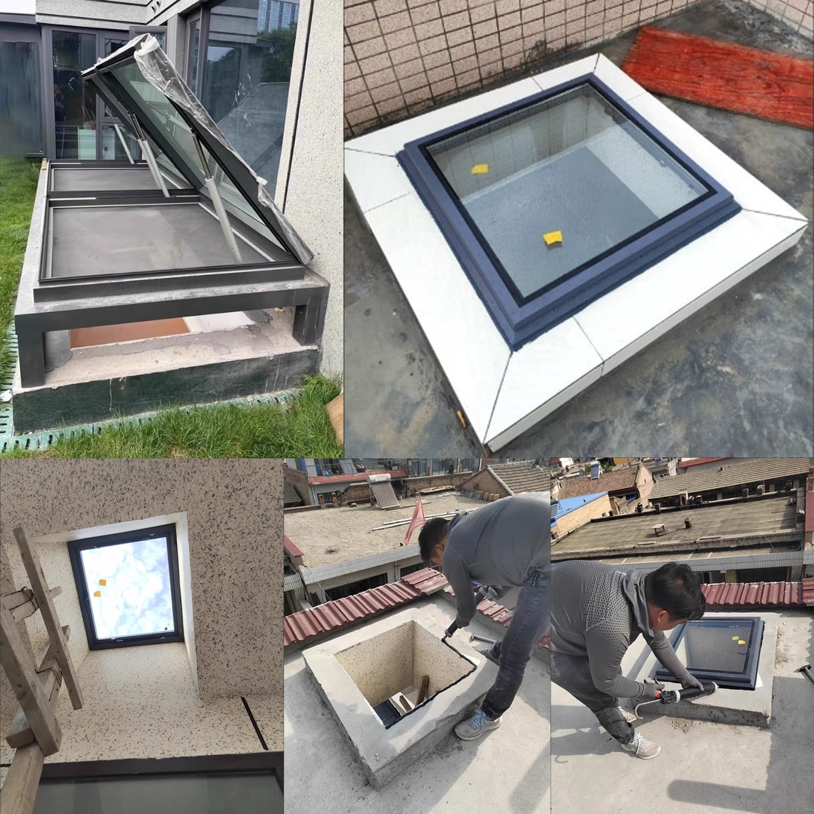 Zewnętrzny klapa dachowa ze stopu aluminium izolowane okno wentylacyjne na poddasze, odporna na deszcz piwnica i pokrywa wydechowa do pokoju słonecznego, trwała osłona dachu dla łatwej konserwacji.