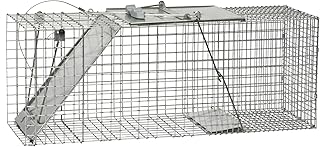 Havahart 1085 Large 1-Door Easy Set & Release Humane Live Animal Trap for Armadillos, Cats, Groundhogs, Muskrats, Nutria, Opossums, Racoons, Skunks, and Other Similar-Sized Animals