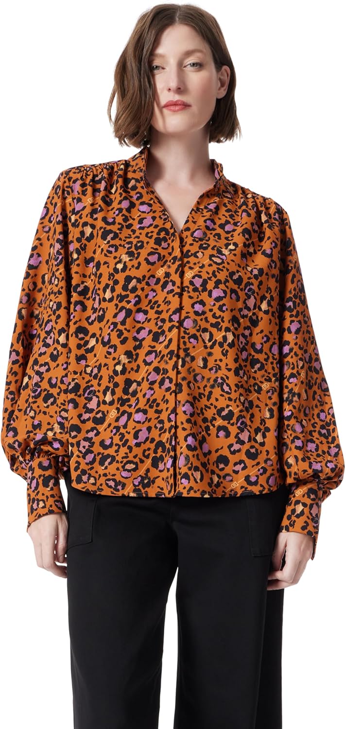 DEE OCLEPPO Womens Jane Long Sleeve Button Front Blouse Standard
