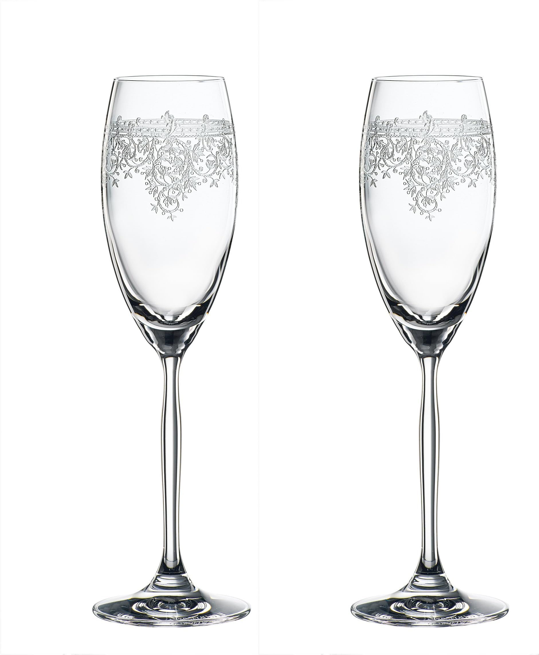 Spiegelau Renaissance Champagne Flute, 2pc Set, Champagne Flute, Prosecco Flute, Champagne Glass, Prosecco Glass, Champagne Glass, Crystal Glass, 230 ml, 4662075