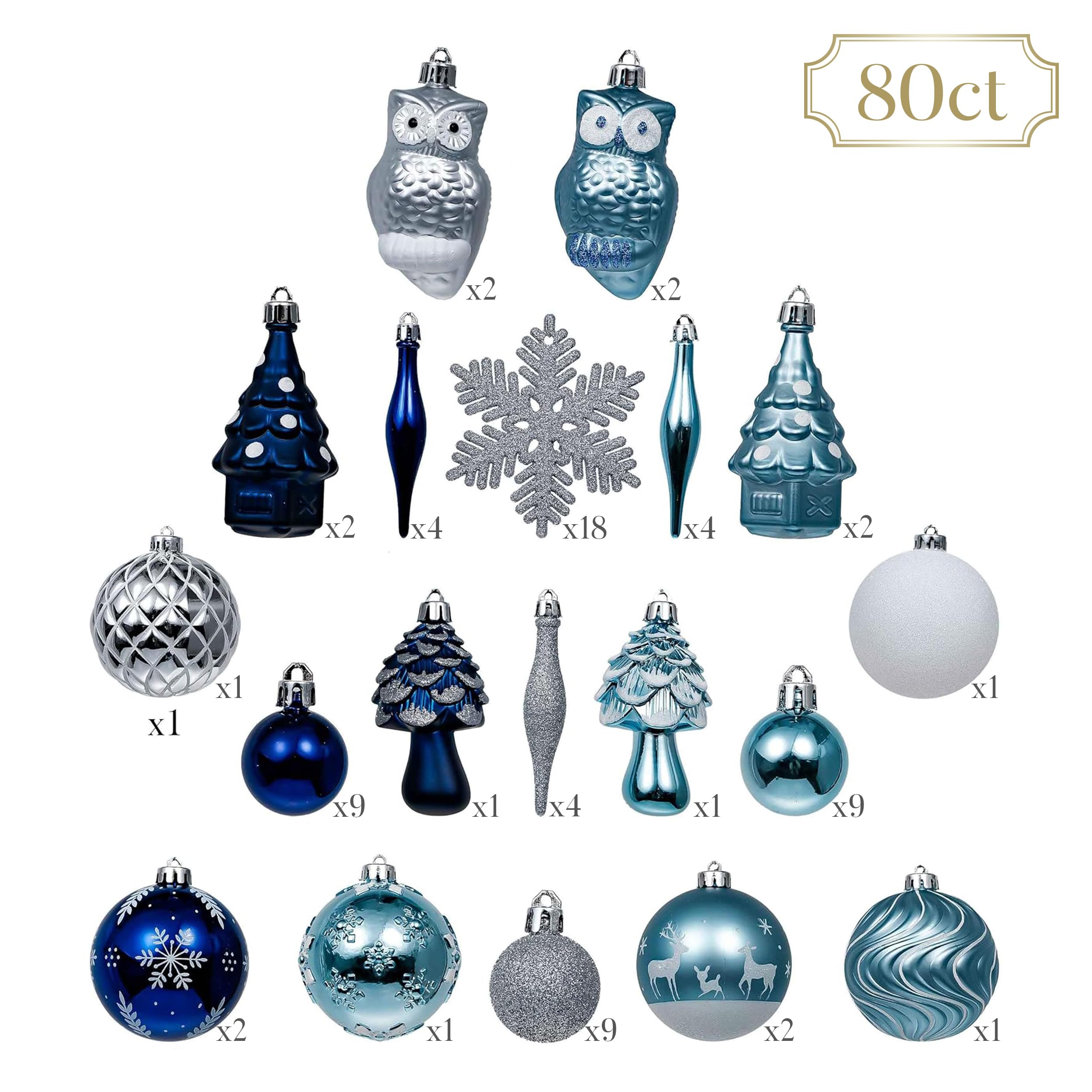 Amazon.co.jp: Valery Madelyn クリスマスツリーデコレーションセット