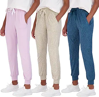 Women's Ultra-Soft Lounge Joggers with Pockets (3-pack, plus size available)